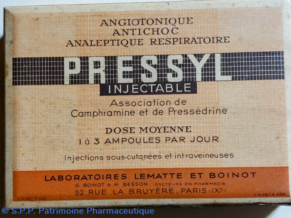 science pharmacie pressyl injectable 6 ampoules de 2 cc