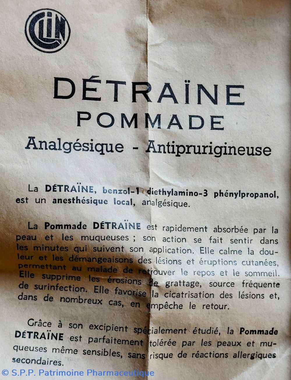 DÉTRAÏNE pommade CLIN - COMAR 7 science pharmacie detraine pommade clin comar