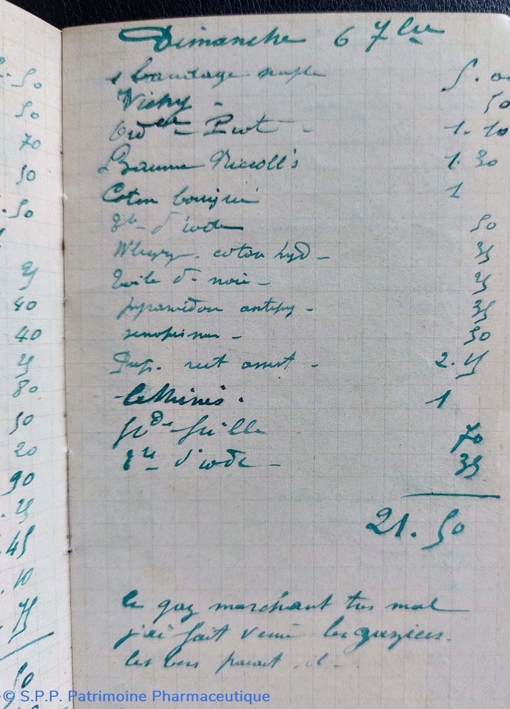 Carnet de CAISSE (Entrées et Sorties) d'une pharmacie en 1914 3 documents anciens carnet de caisse entrees et sorties une pharmacie en 1914