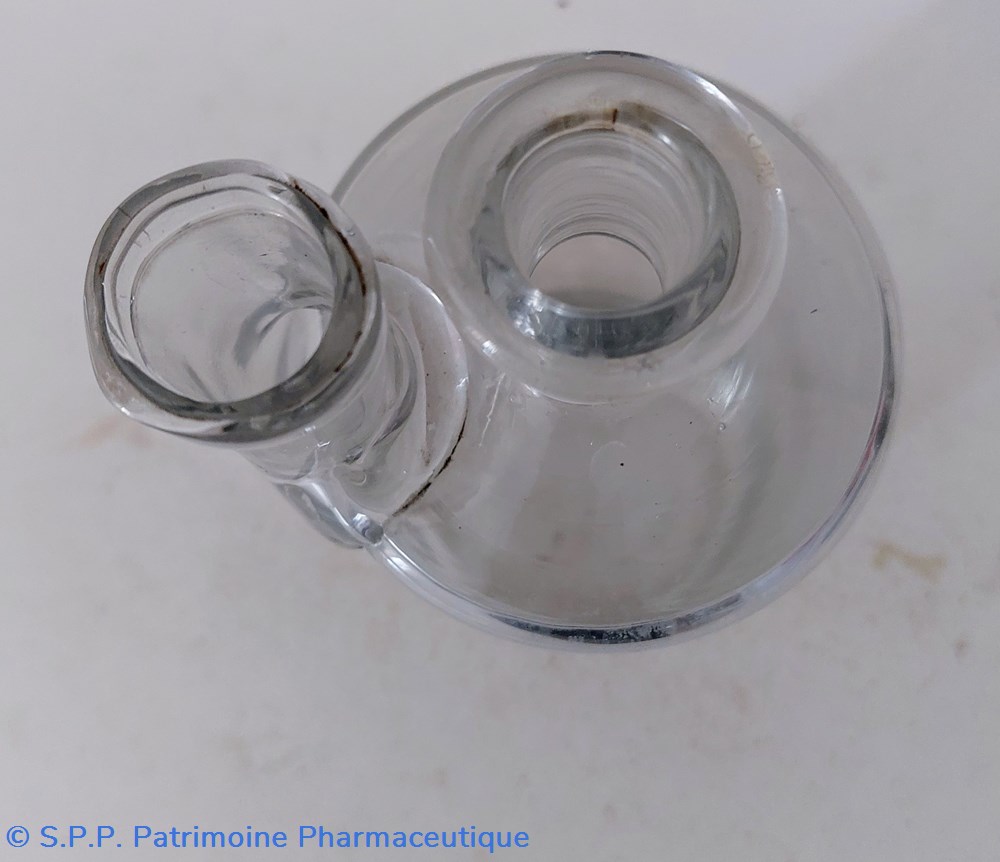 Flacon en verre à deux goulots 4 science pharmacie flacon en verre a deux goulots