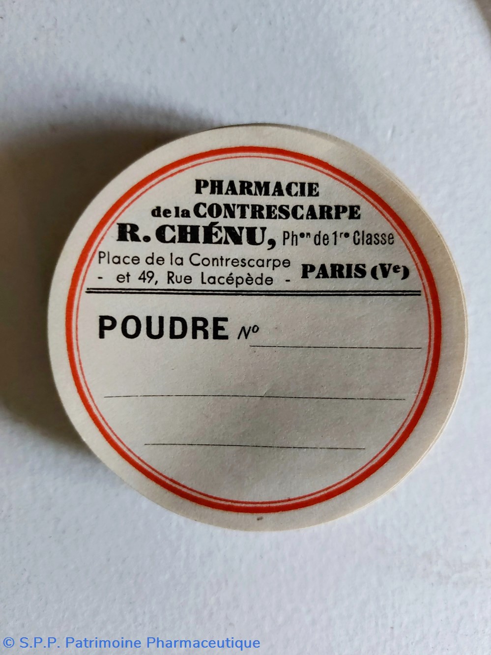 Étiquettes Pharmacie de La CONTRESCARPE 3 science etiquettes pharmacie de la contrescarpe