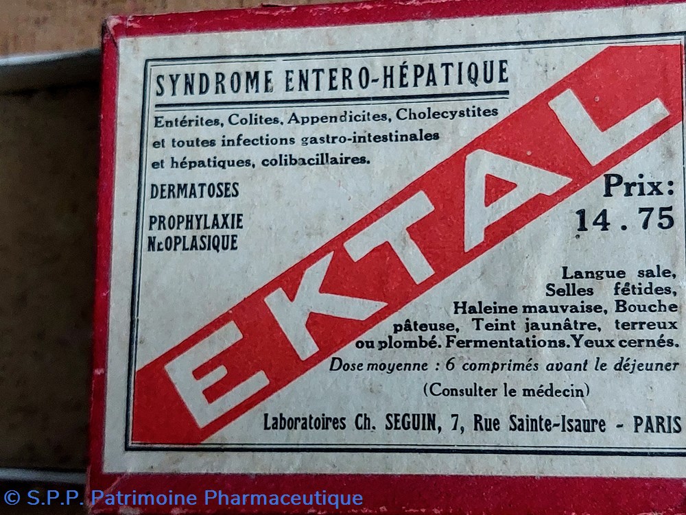 EKTAL Comprimés Lab. Seguin Paris 4 science pharmacie ektal comprimes lab seguin paris