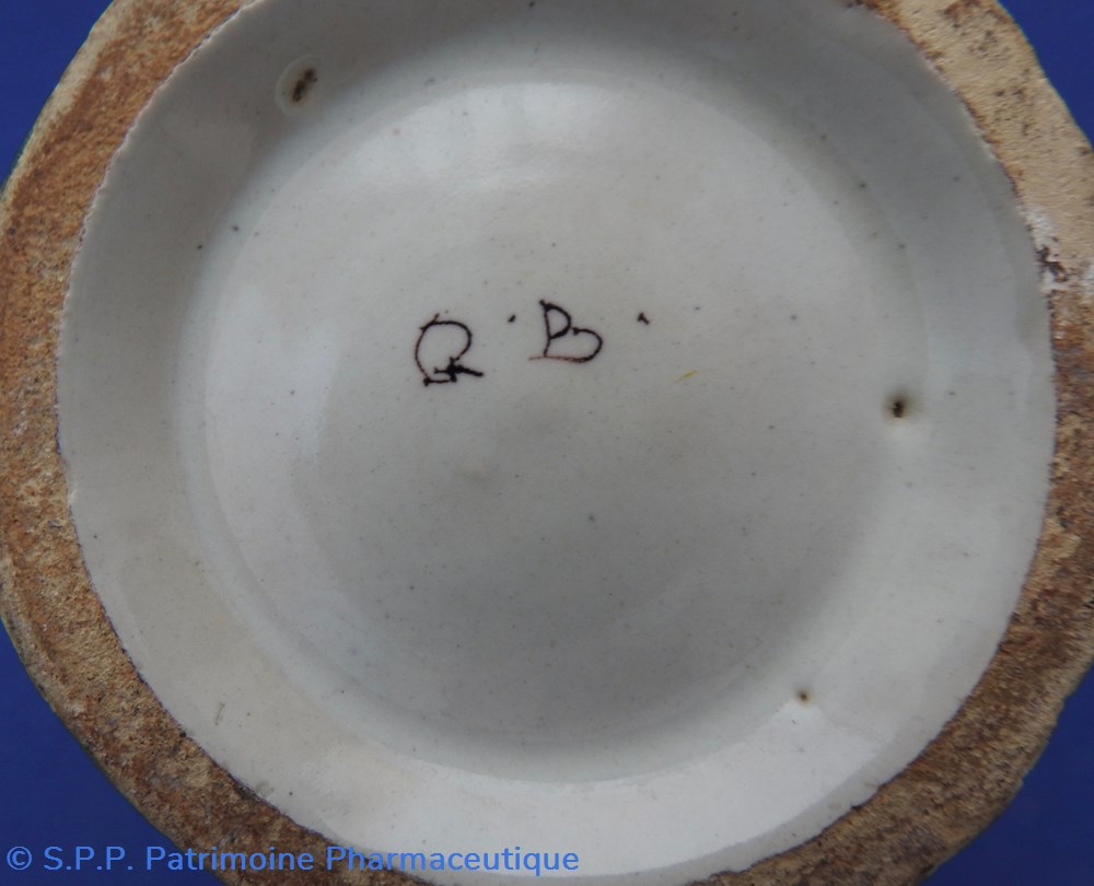 science pharmacie albarello a double renflement en faience de nevers