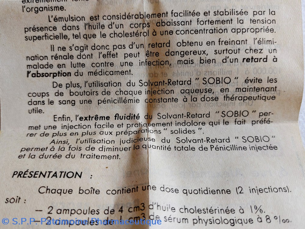 science pharmacie solvant retard a huile cholesterinee ampoules