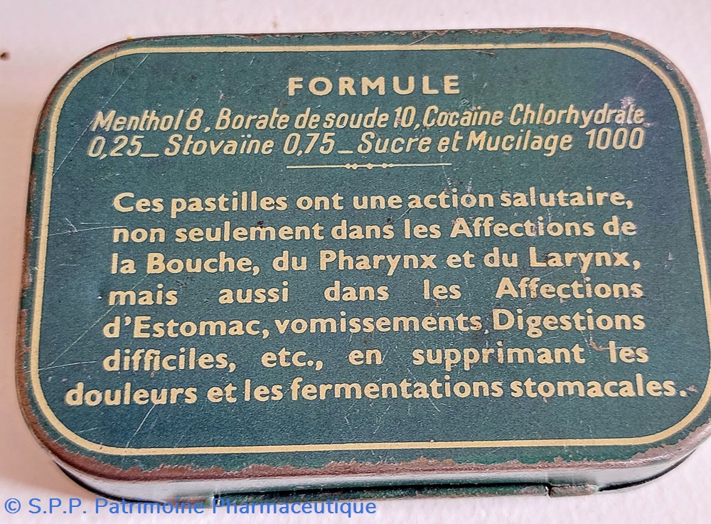 science menthol borate cocaine pastilles