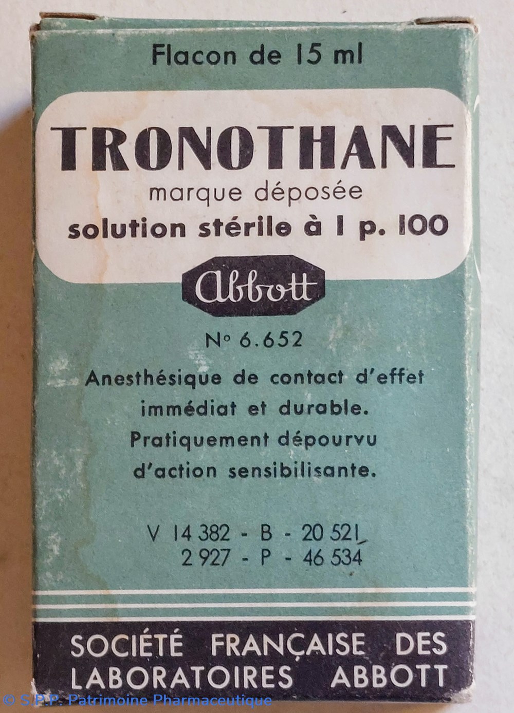 science pharmacie tronothane flacon 15 ml abbott