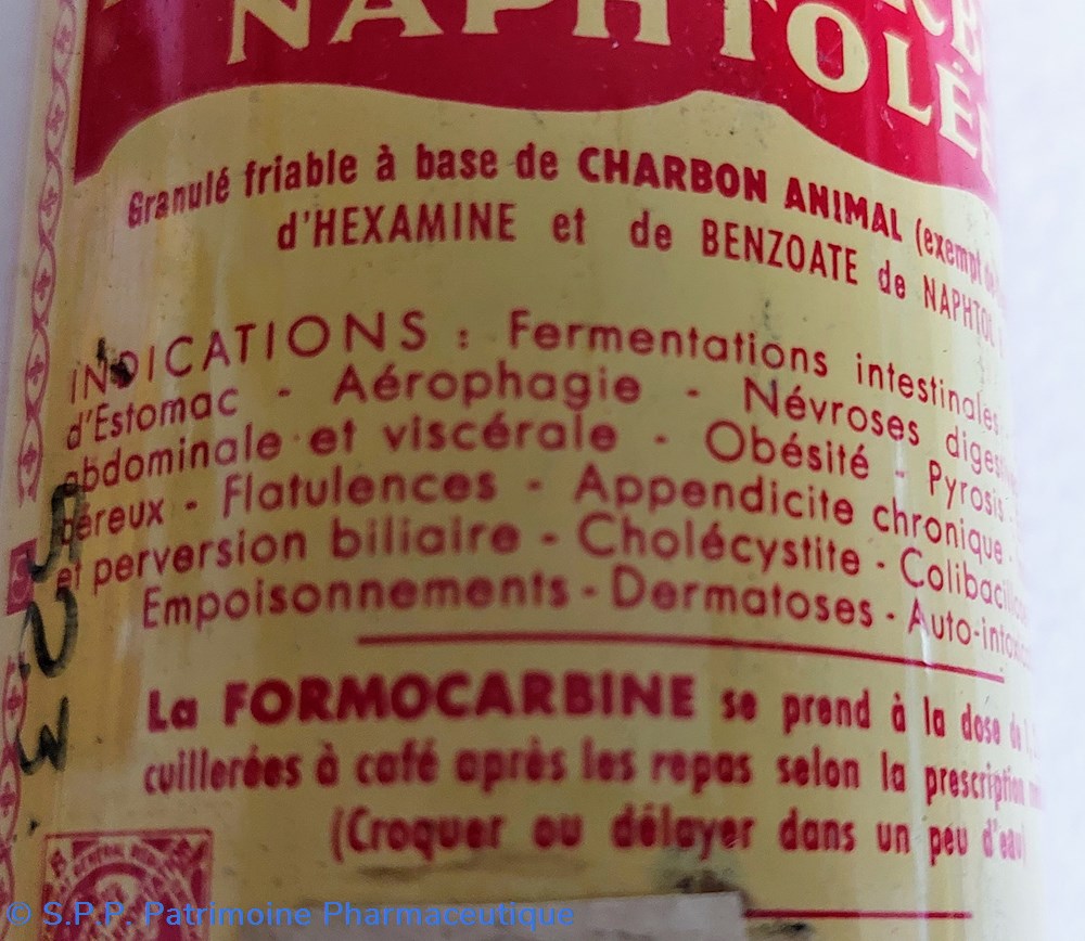 FORMOCARBINE NAPHTOLÉE ( Granulés) 4 science formocarbine naphtolee granules