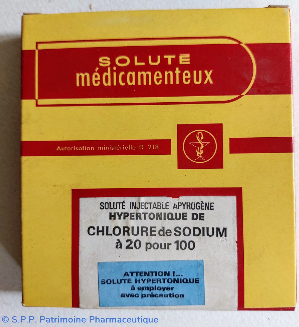 6 ampoules 10 ml CHLORURE DE SODIUM à 20 % science pharmacie 6 ampoules 10 ml chlorure de sodium a 20