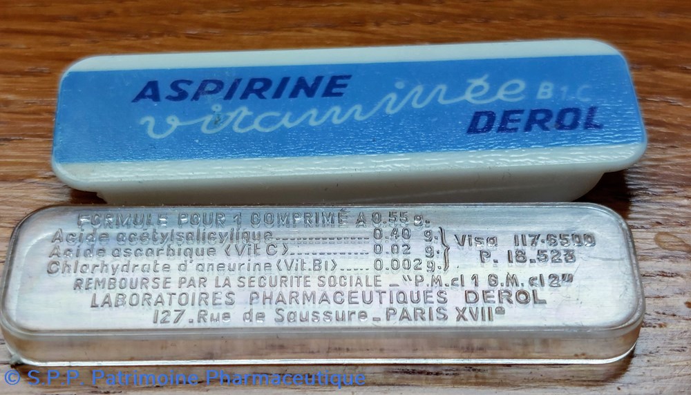 ÉTUI D'ASPIRINE vitaminée B1 C ( Pilulier) 5 science etui aspirine vitaminee b1 c pilulier