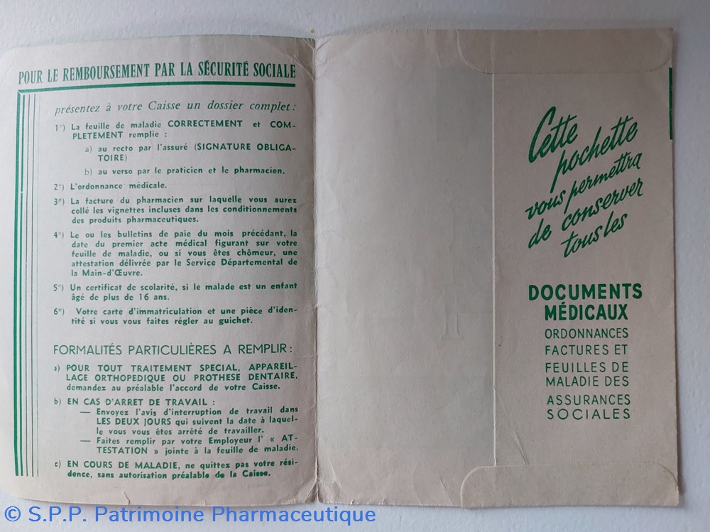 documents anciens pochette pour ordonnances le