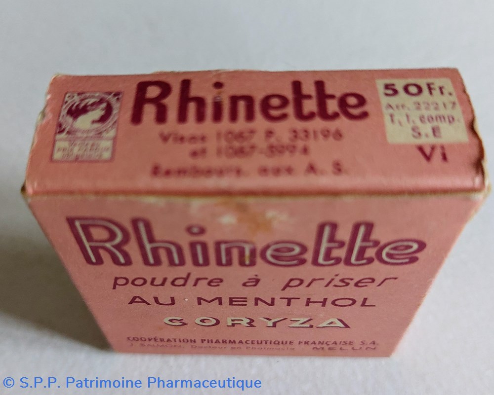 RHINETTE ( Poudre à priser) 4 science rhinette poudre a priser