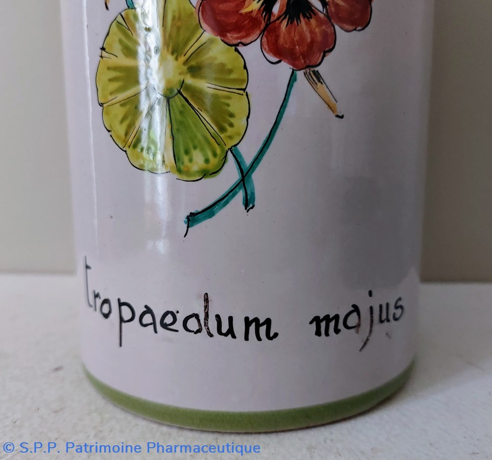 Pot de Pharmacie " KLORANE" Tropaeolum majus 2 objets publicitaires pot de pharmacie klorane tropaeolum majus