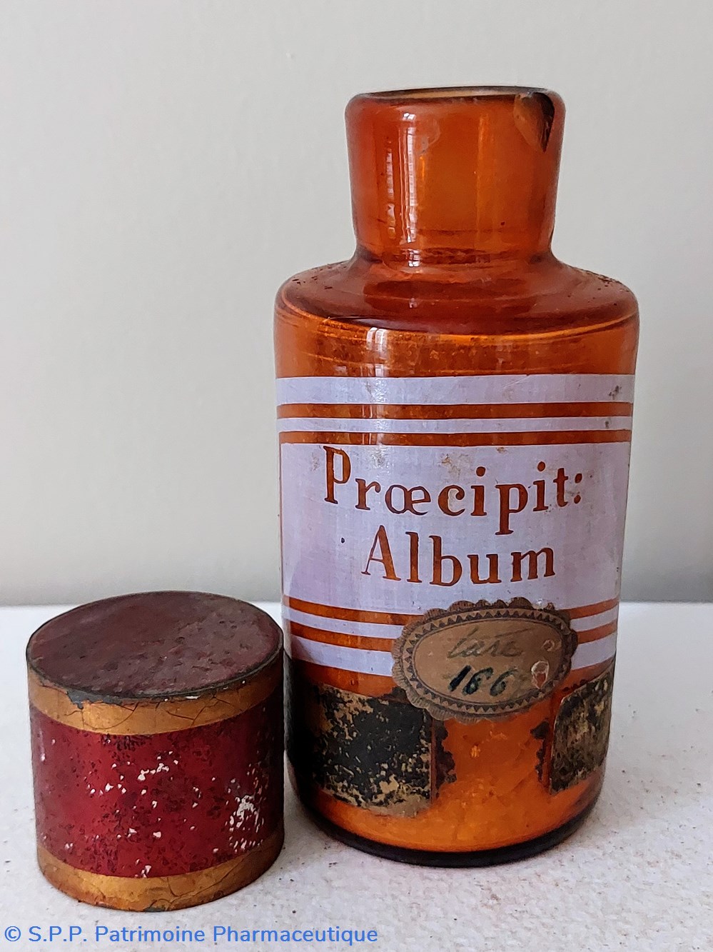 science pharmacie etiquette verte proecipitatum album