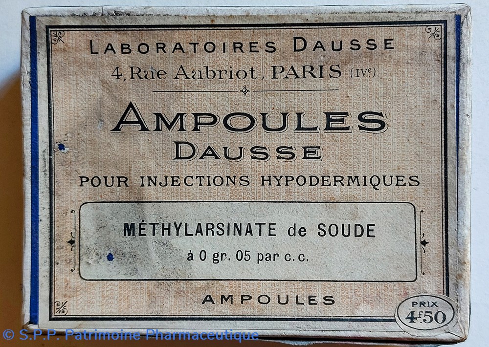 MÉTYLARSINATE DE SOUDE Ampoules DAUSSE science pharmacie metylarsinate de soude ampoules dausse