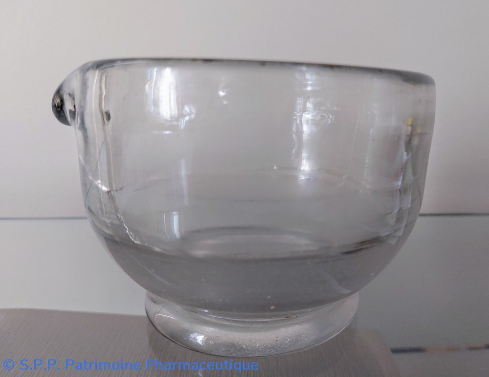 science pharmacie mortier en verre epais diametre 10 cm