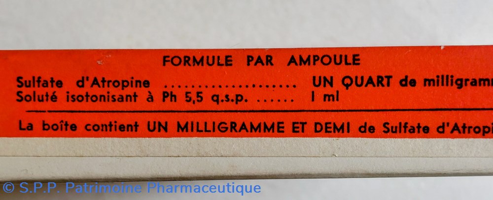 SULFATE D'ATROPINE 6 ampoules 1ml 3 science pharmacie sulfate atropine 6 ampoules 1ml