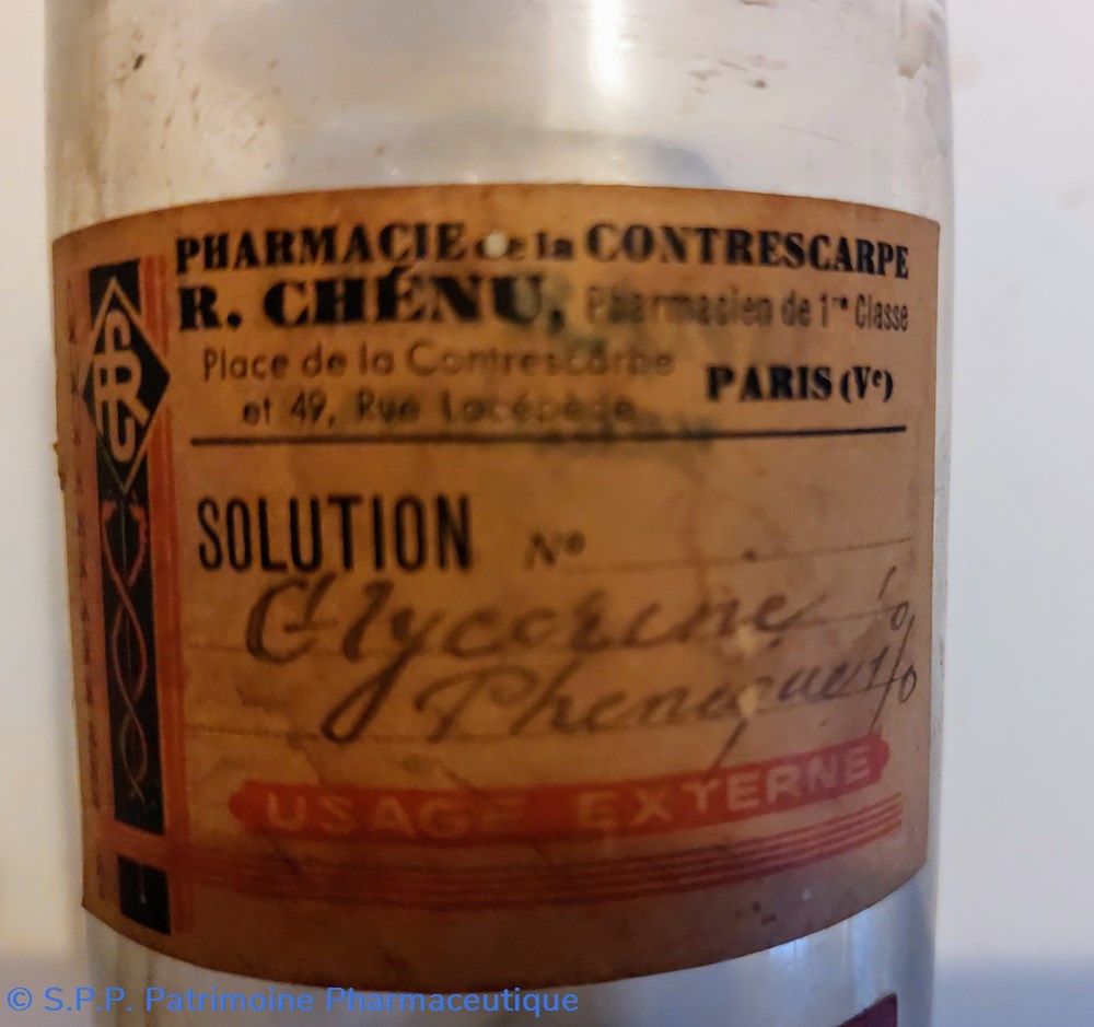 GLYCÉRINE PHENIQUEE 1% 4 science pharmacie glycerine pheniquee 1
