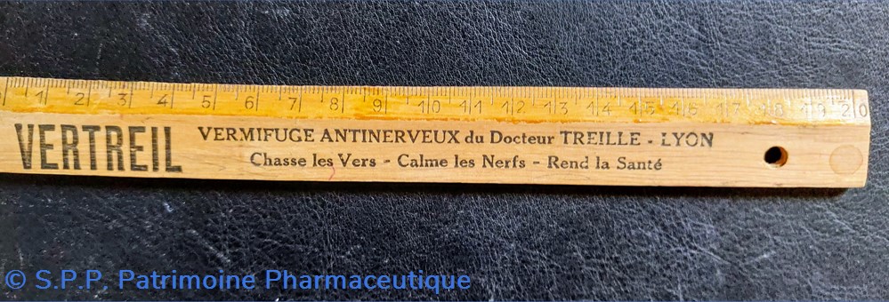 VERTREIL Vermifuge / Double décimètre objets publicitaires vertreil vermifuge double decimetre