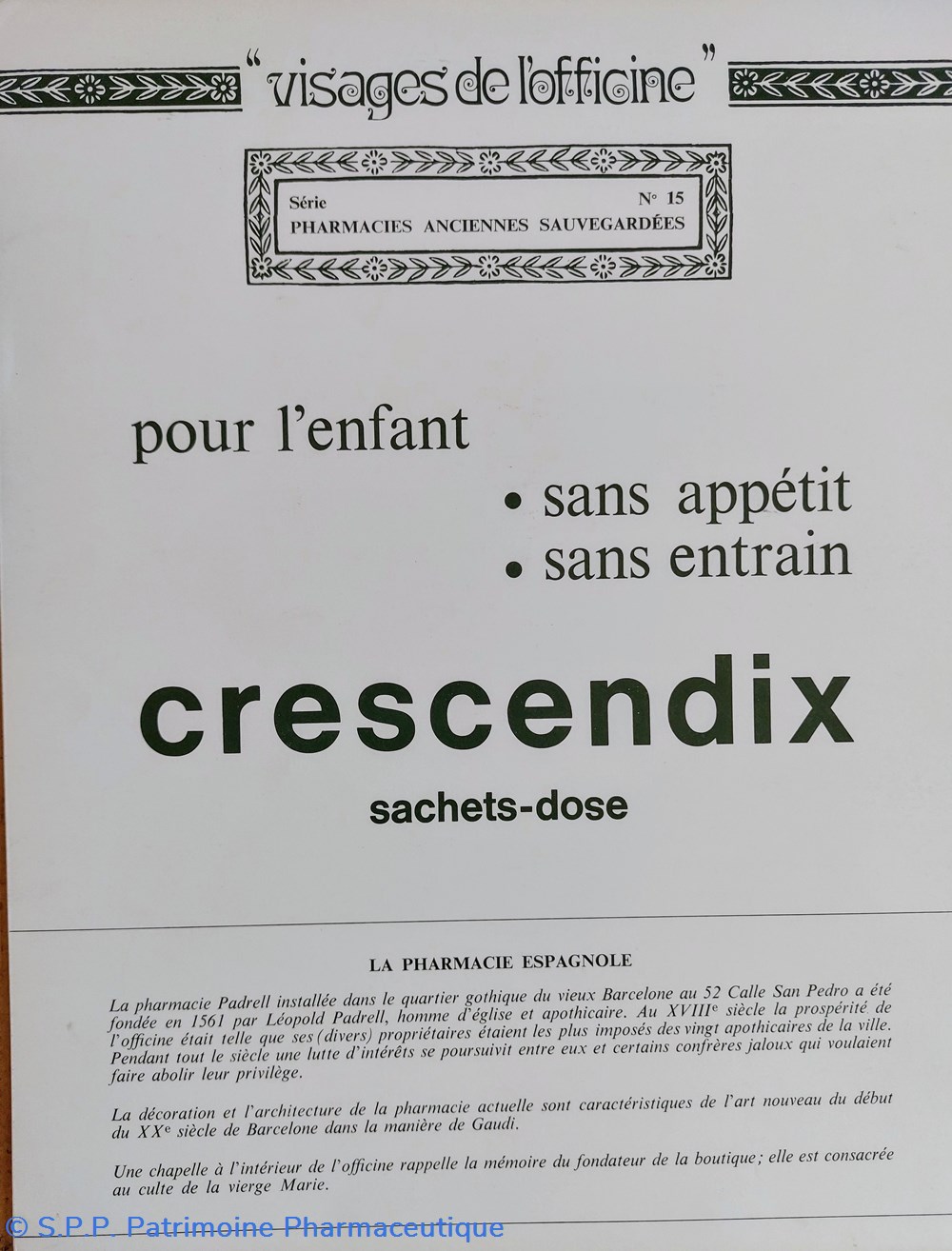 science la pharmacie espagnole lab roussel n15