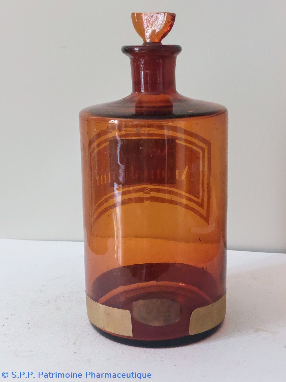 Flacon 21 cm verre ambré Teinture d'Iode 5 science pharmacie flacon 21 cm verre ambre teinture iode