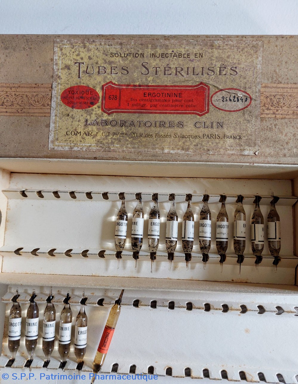 science pharmacie ergotinine 50 tubes ampoules de 1 cc