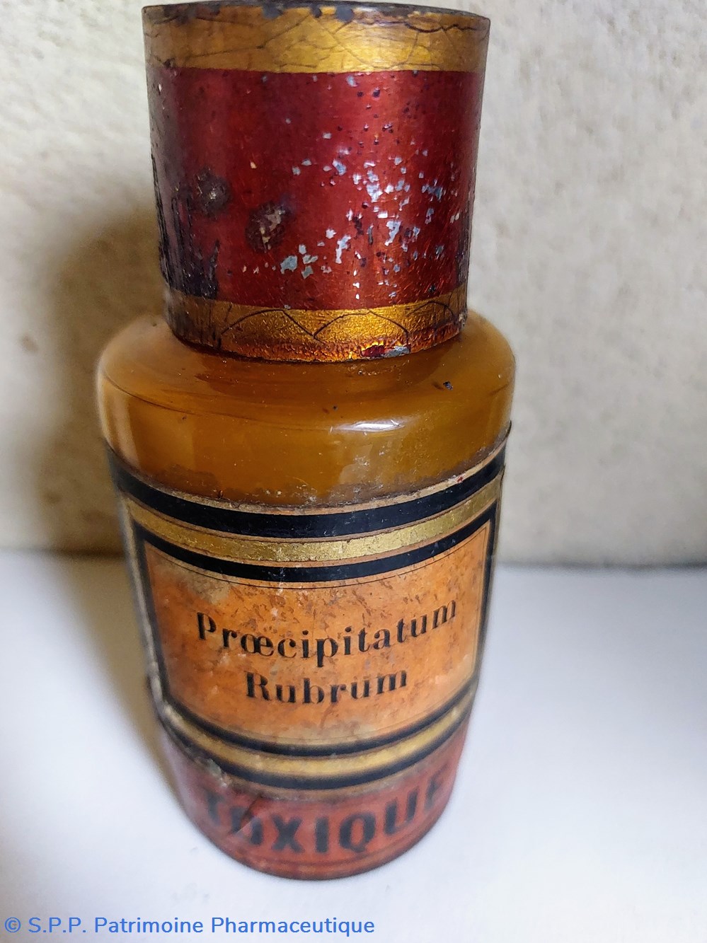 science pharmacie flacon verre ambre 11 5 proecipitatum rubrum