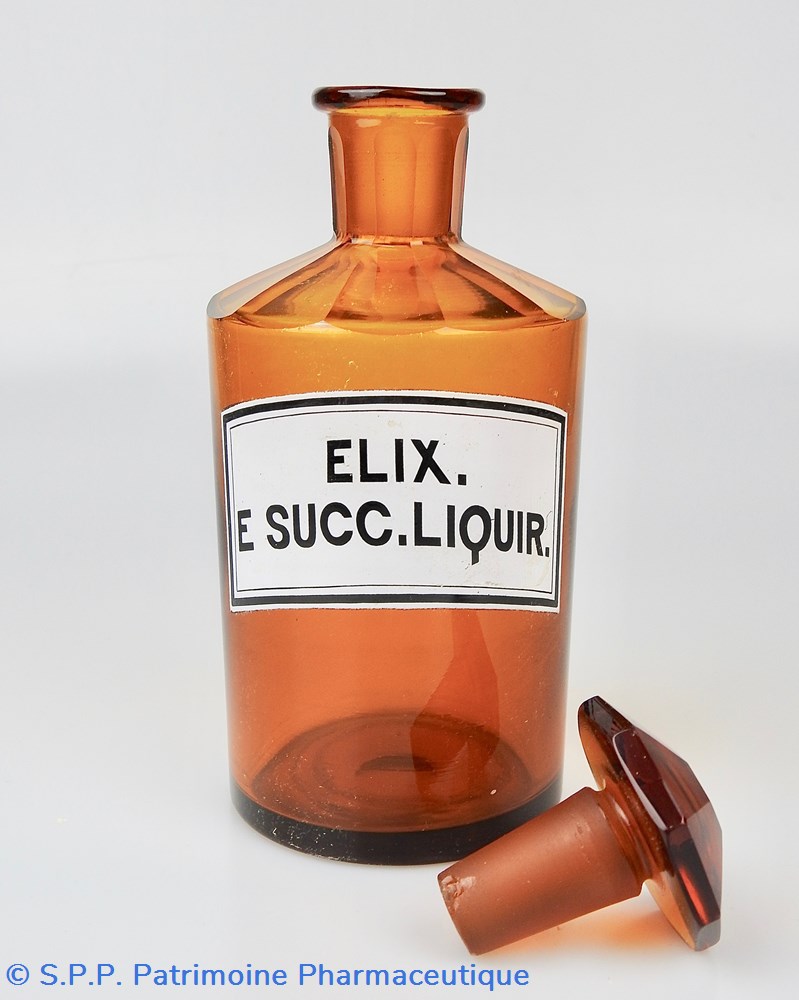 Flacon de pharmacie en verre ambré moyen modèle à étiquette blanche et noire 3 science flacon de pharmacie en verre ambre moyen modele a etiquette blanche et noire