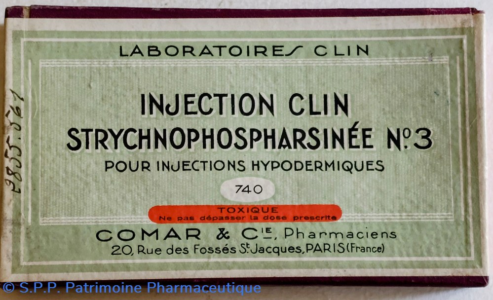 INJECTION CLIN Strychnophospharsinée N3 science pharmacie injection clin strychnophospharsinee n3