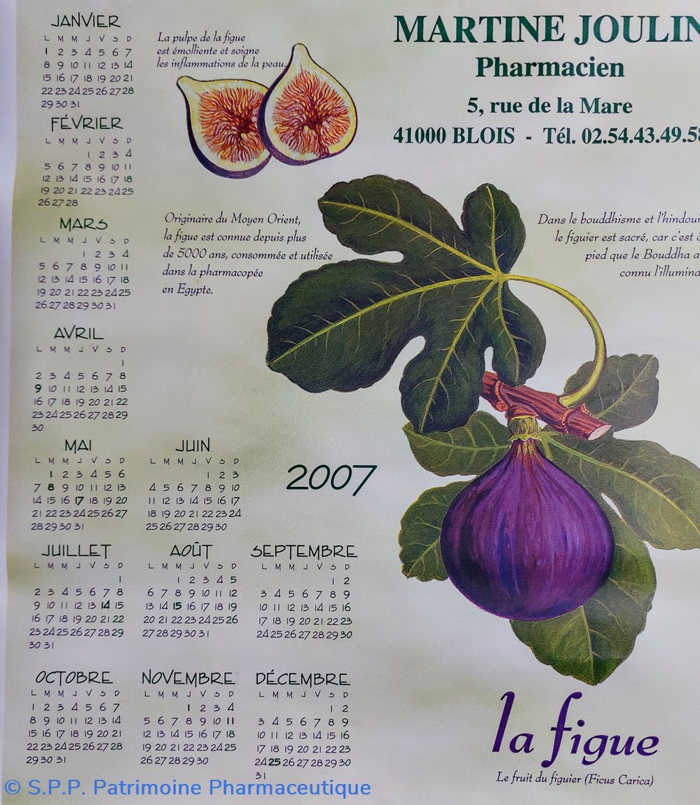 CALENDRIER 2007 _ Figue 6 science pharmacie calendrier 2007 figue