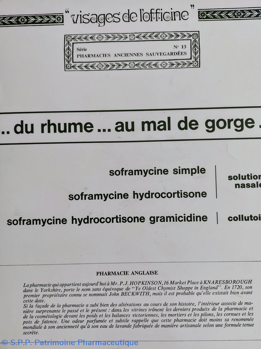 science pharmacie anglaise lab roussel n13