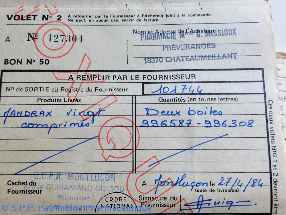 documents anciens bons achat et livraison 1955 1984