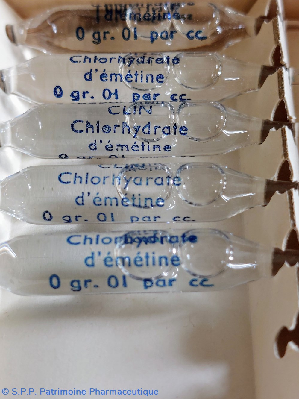 science pharmacie emetine chlorhydrate tubes sterilises 689