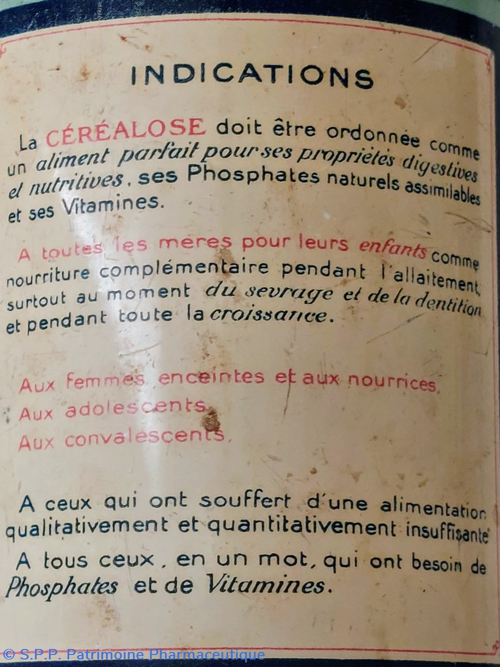 science pharmacie cerealose farine alimentaire