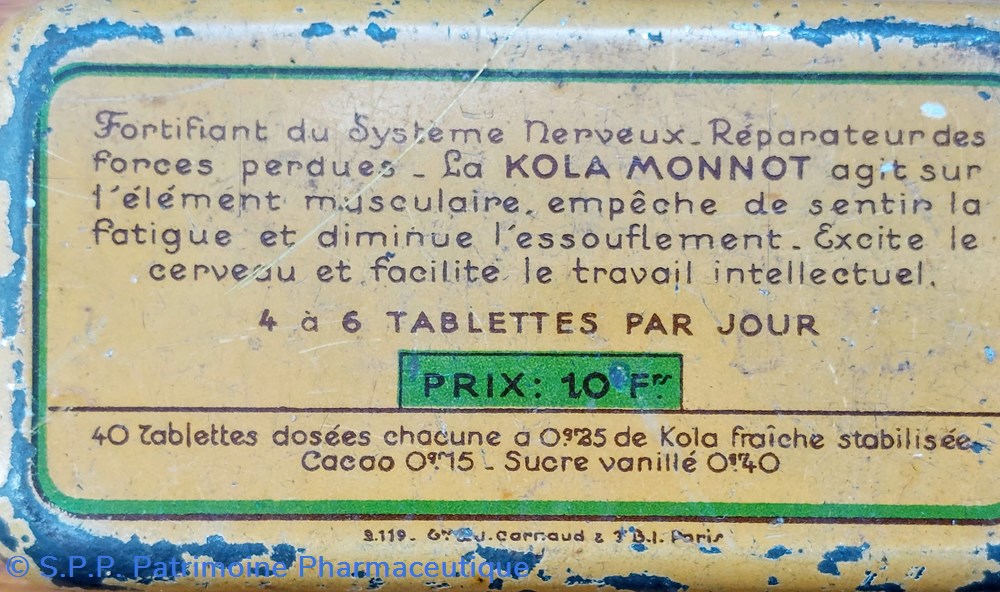 KOLA MONNOT ( Tablettes) 5 science kola monnot tablettes