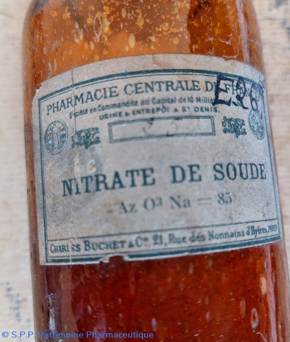 Flacon de Pharmacie en verre ambré Nitrate de Soude 3 science flacon de pharmacie en verre ambre nitrate de soude