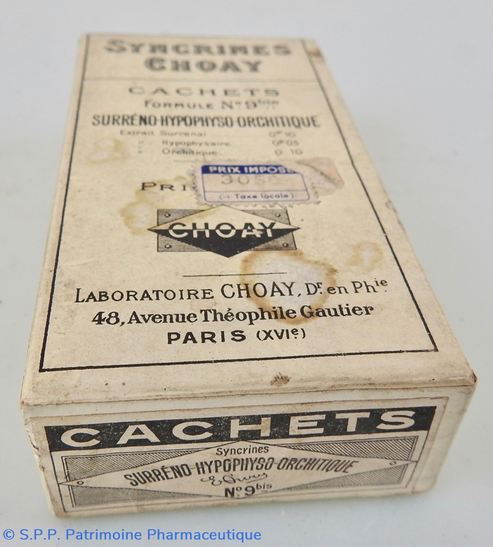 SYNCRINES CHOAY Opothérapie Surréno-Hypophyso-Orchitique 4 science pharmacie syncrines choay opotherapie surreno hypophyso orchitique