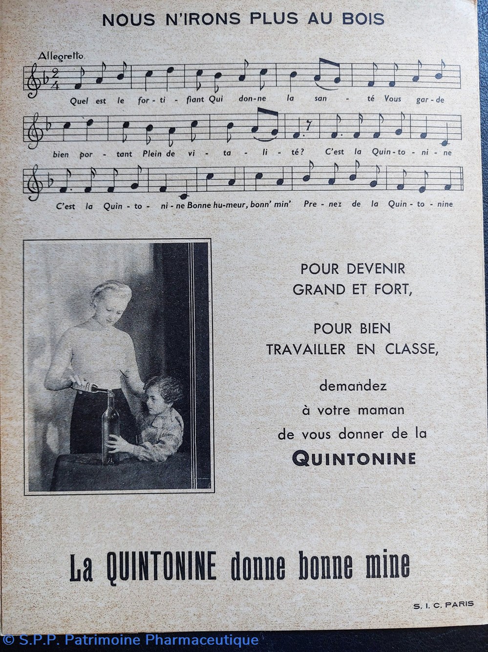 science pharmacie quintonine protege cahier nous irons plus au bois