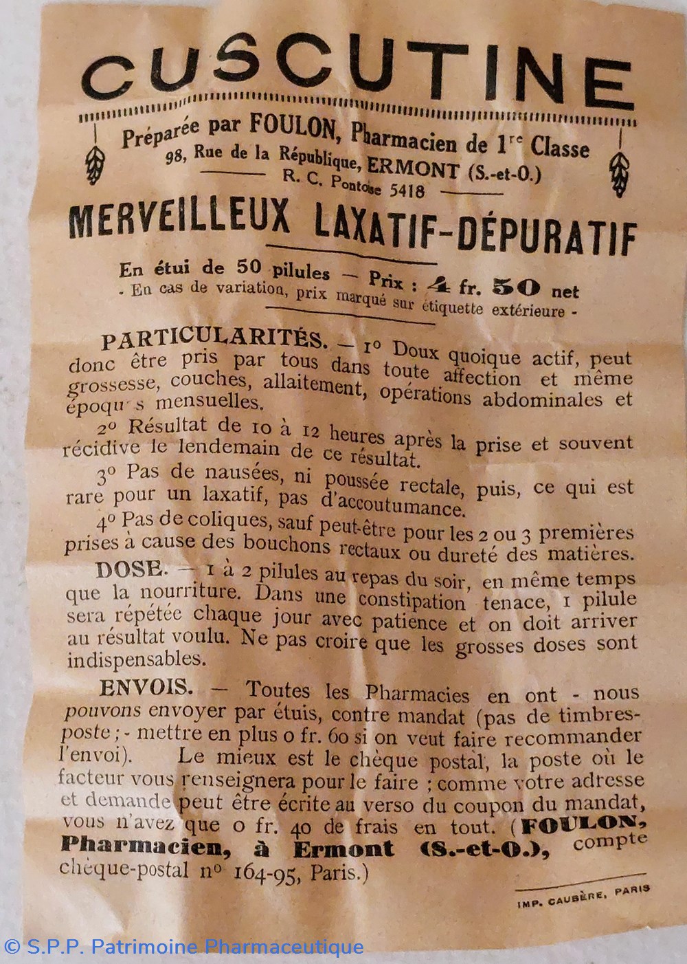 CUSCUTINE / 50 doses de laxatif Foulon et Cie 5 science pharmacie cuscutine 50 doses de laxatif foulon et cie