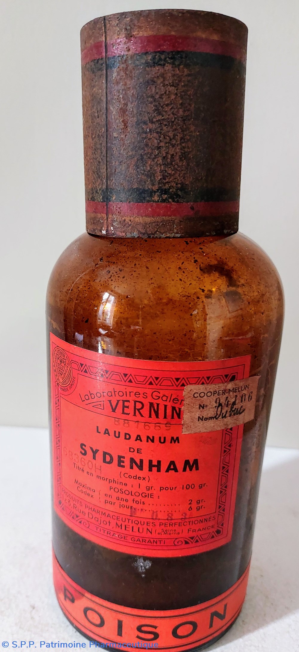 LAUDANUM de SYDENHAM - VERNIN science pharmacie laudanum de sydenham vernin