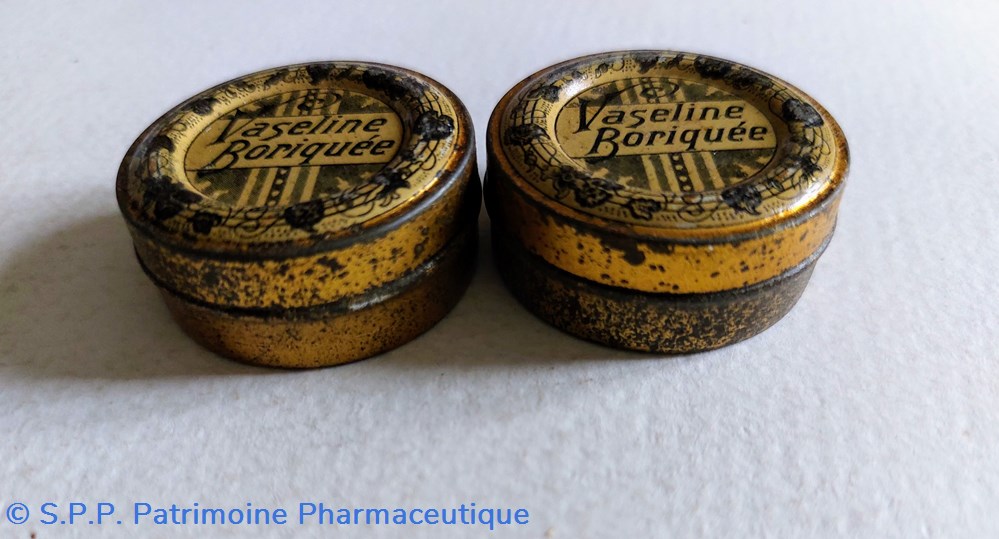 science pharmacie vaseline boriquee boite metal de poche