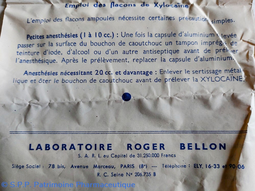 XYLOCAÏNE à 2% Solution 02 R. BELLON 6 science pharmacie xylocaine a 2 solution 02 r bellon