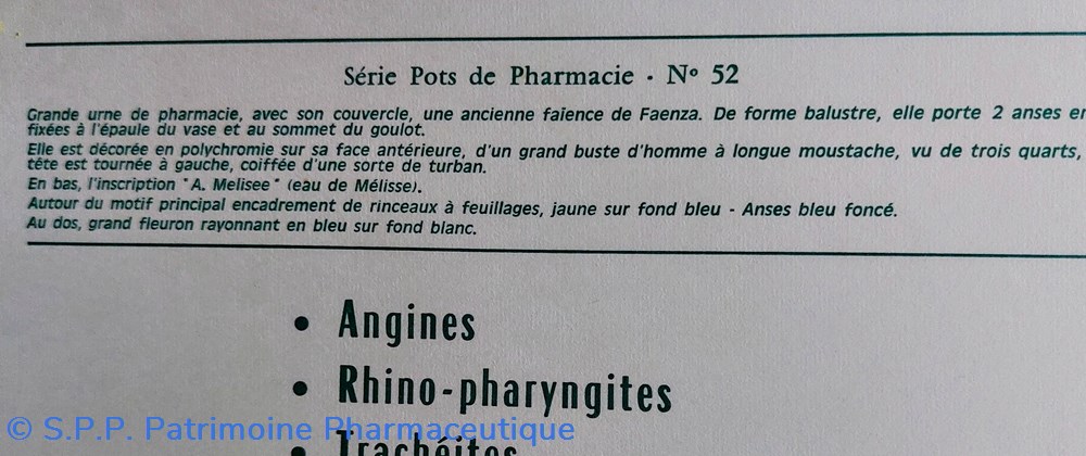 ROUSSEL N°52 URNE de pharmacie - Faenza 4 science roussel n 52 urne de pharmacie faenza