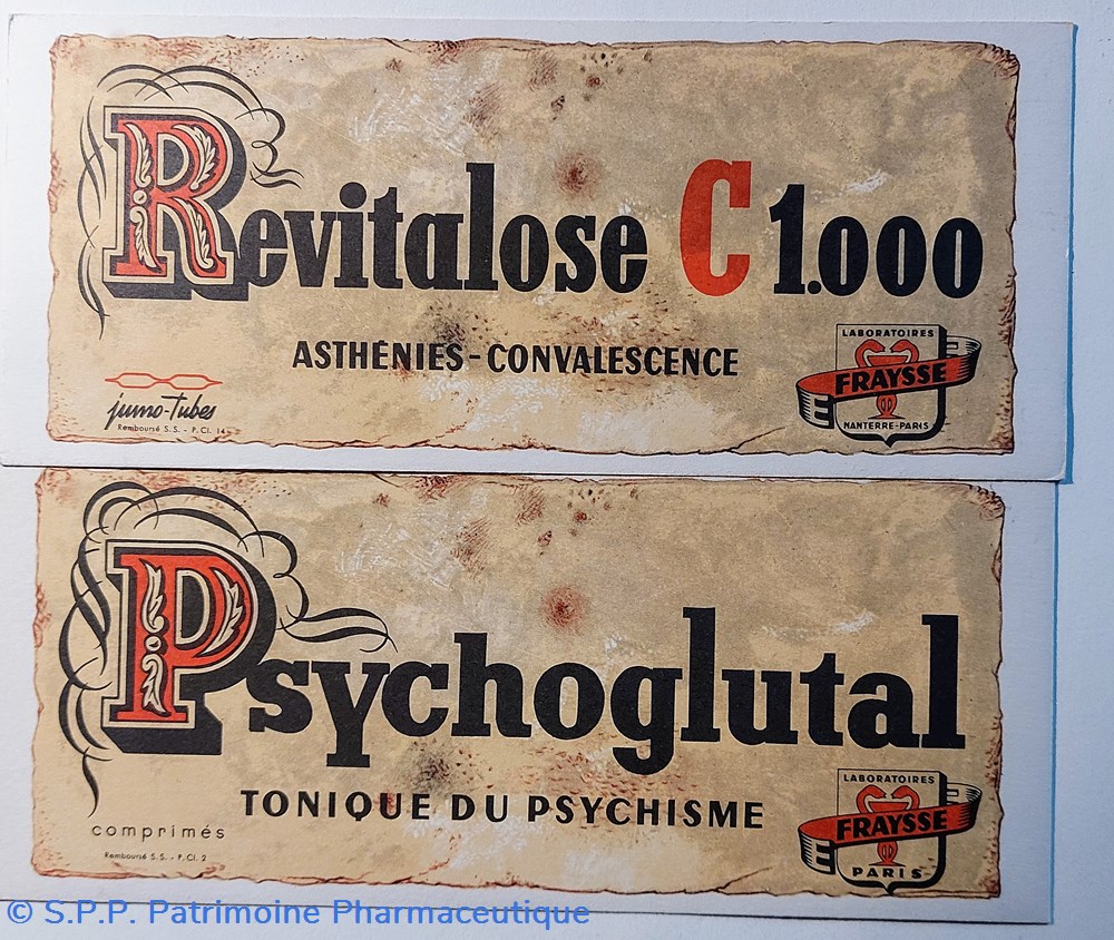 REVITALOSE ampoules (Buvard) Lab. FRAYSSE 4 science pharmacie revitalose ampoules buvard lab fraysse