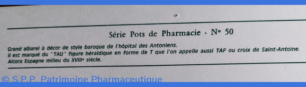 ROUSSEL N°50 ALBAREL - Alcora Espagne XVIII 4 science pharmacie roussel n 50 albarel alcora espagne xviii