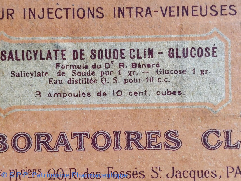 science pharmacie salicylate de soude clin glucose ampoules