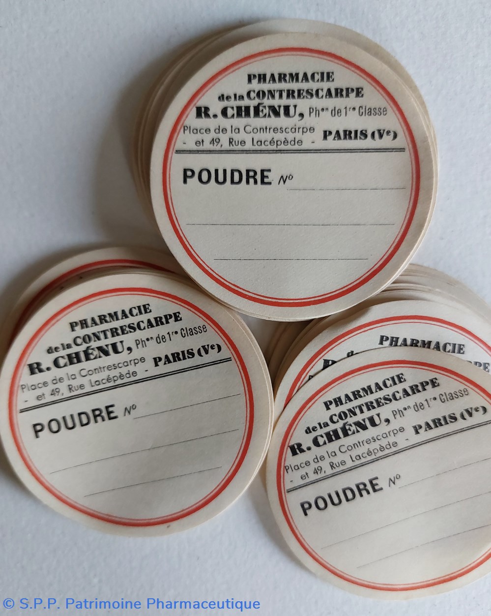 Étiquettes Pharmacie de La CONTRESCARPE 4 science etiquettes pharmacie de la contrescarpe