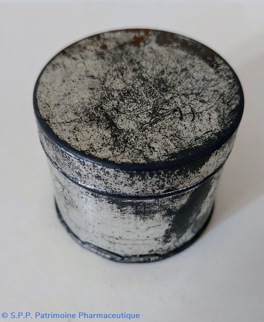 science pharmacie boite metallique cylindrique vide
