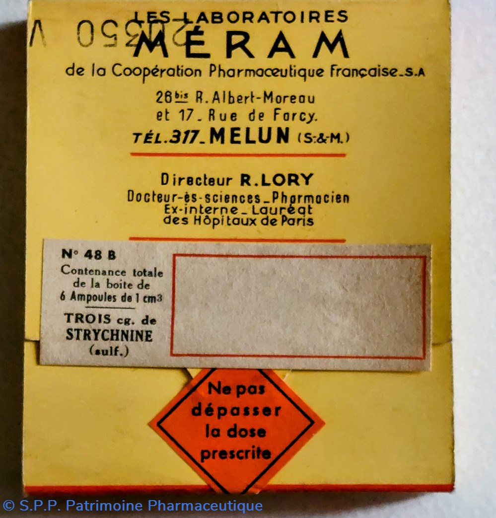 science pharmacie strychnine 48 b 6 ampoules meram
