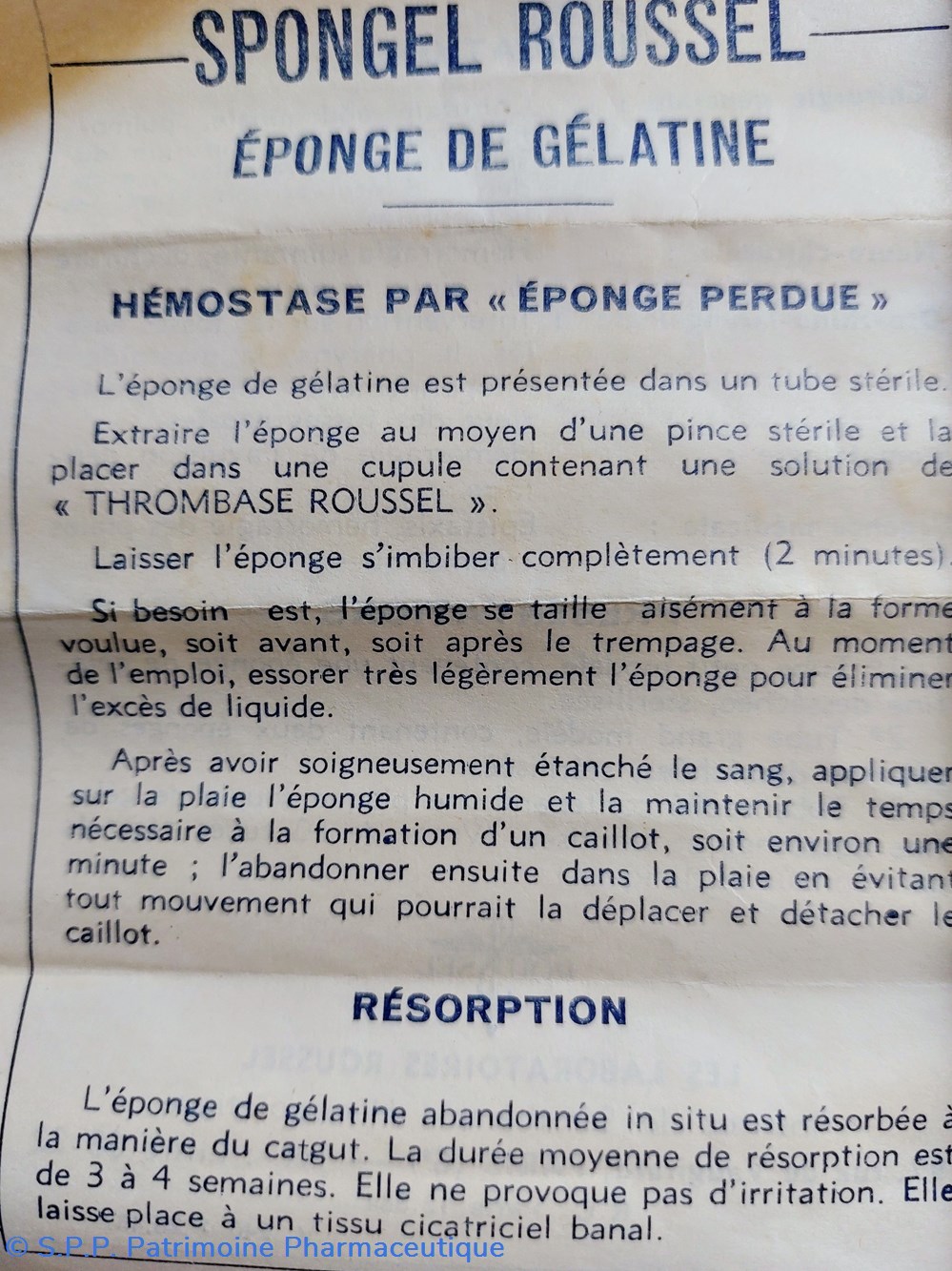 SPONGEL ROUSSEL - Éponge de gélatine 6 science pharmacie spongel roussel eponge de gelatine