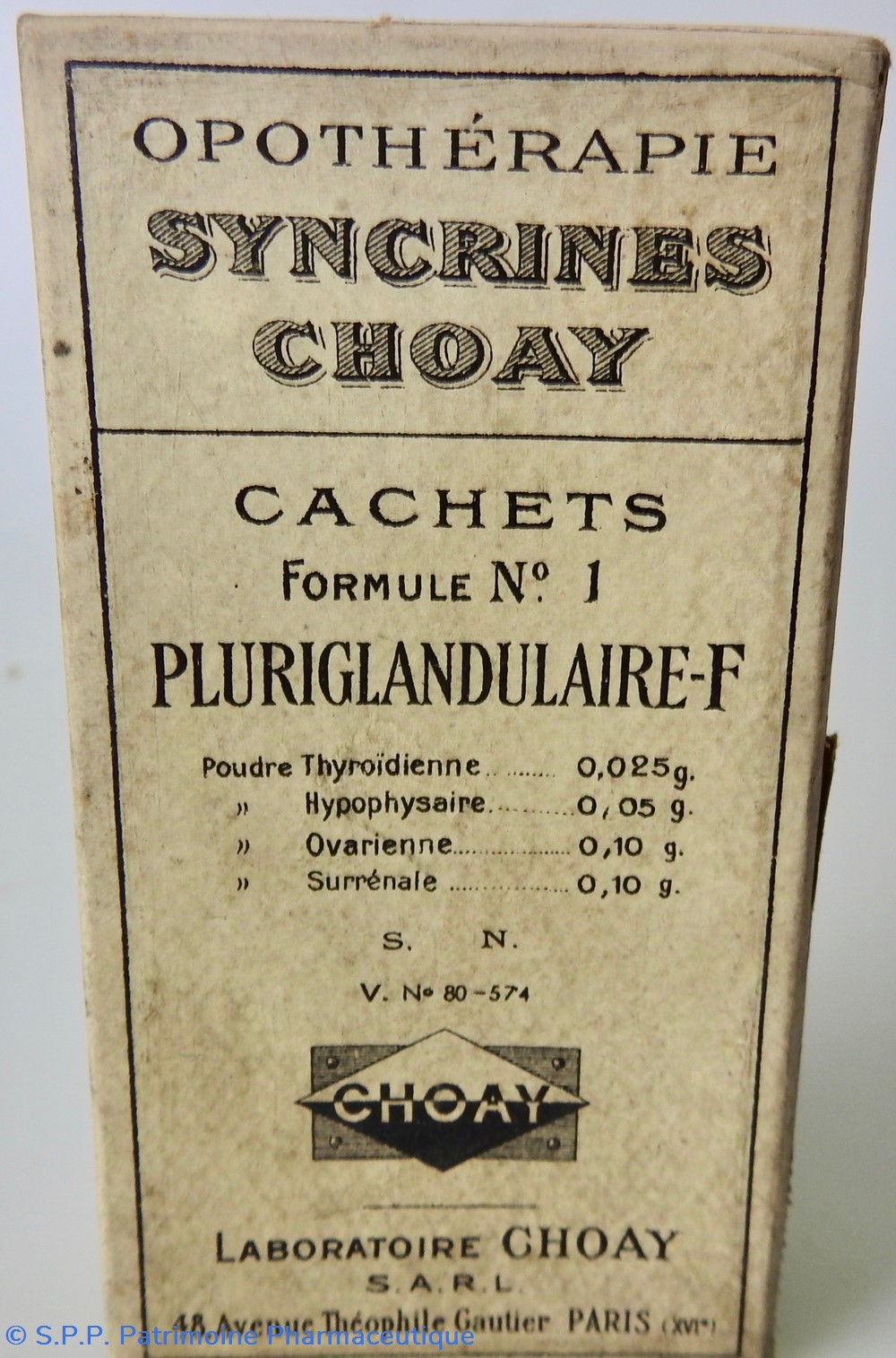 SYNCRINES Opothérapie Choay Pluriglandulaire-F science pharmacie syncrines opotherapie choay pluriglandulaire f